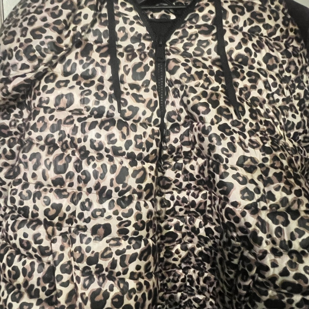 Lane Bryant Leopard Print Puffer Jacket